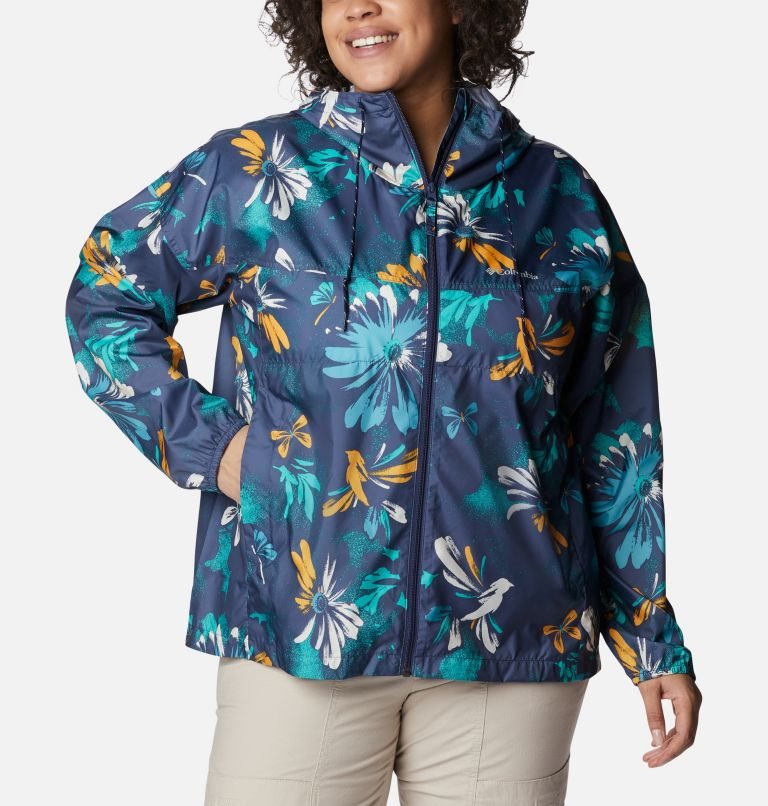 Jacheta Columbia Flash Challenger Novelty Windbreaker Dama Flori | Plus Size QAQM9ZAS8